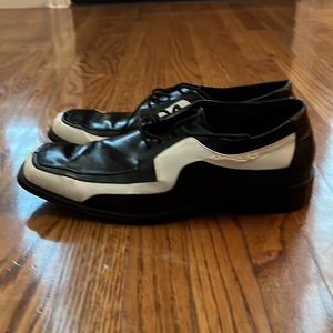 Giorgio V Styled In Italy Men’s leather dress shoes Black/White size 13